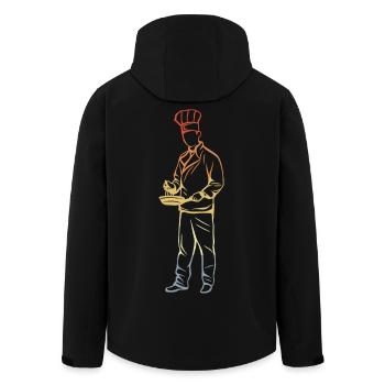 Chef - Veste softshell homme en polyester recyclé Stanley/Stella - noir - Dos - AI Model Male 185 light (185cm)