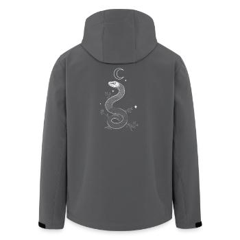 Schlange mit Gräsern im Herbst - Recycelte Männer Softshell-Jacke von Stanley/Stella - Schwarz - Hinten - AI Model Male 185 light (185cm)