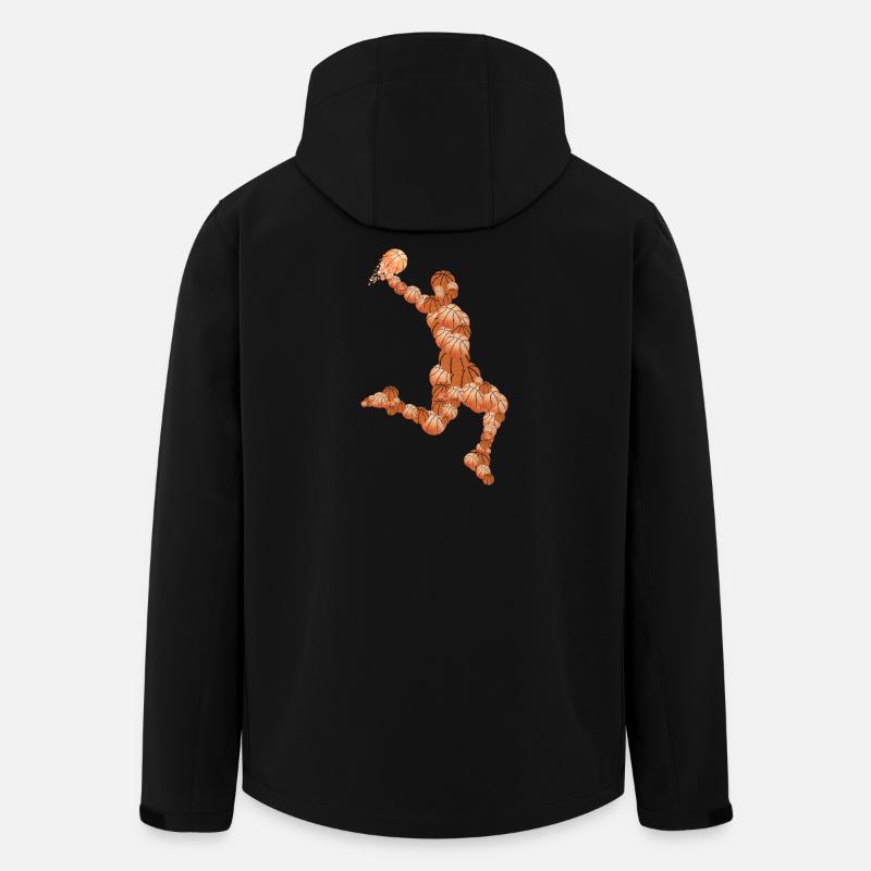 Abstrakte Basketball Muster - Recycelte Männer Softshell-Jacke von Stanley/Stella - Schwarz