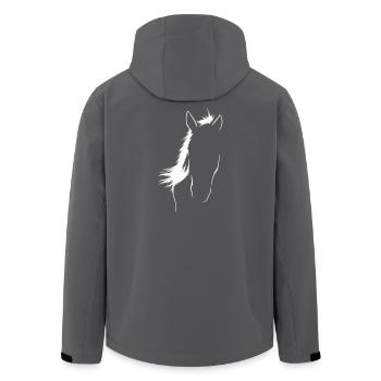 Art de la silhouette de cheval élégant - Veste softshell homme en polyester recyclé Stanley/Stella - charbon - Dos - AI Model Male 185 light (185cm)