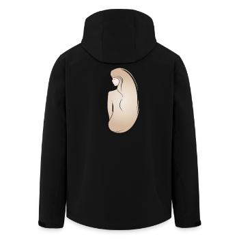 Silhouette féminine élégante – élégante et calme - Veste softshell homme en polyester recyclé Stanley/Stella - noir - Dos - AI Model Male 185 light (185cm)