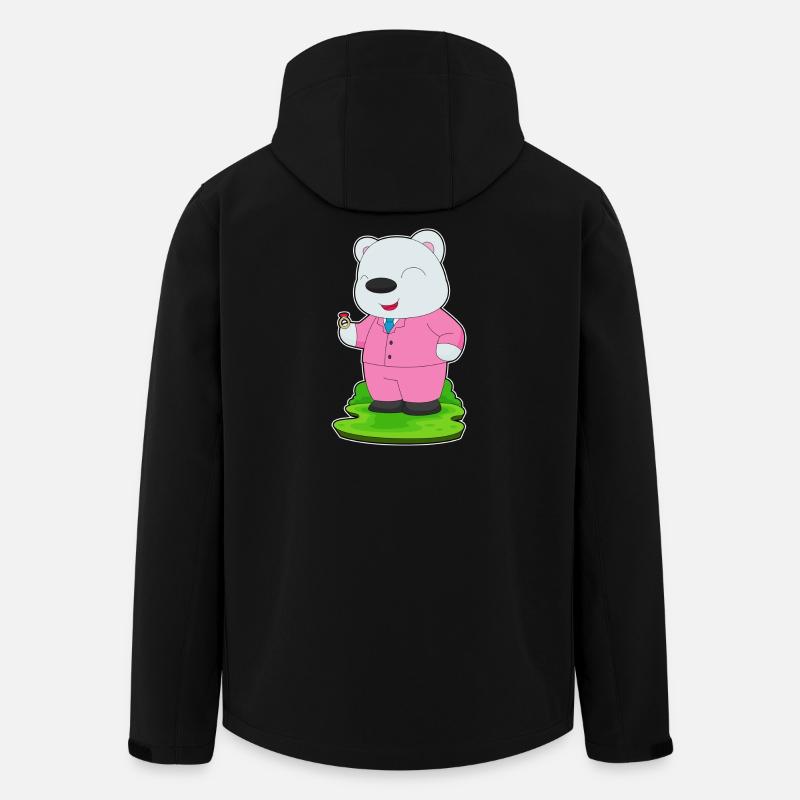 Eisbär Bräutigam Ehering Hochzeit - Recycelte Männer Softshell-Jacke von Stanley/Stella - Schwarz