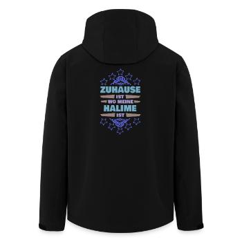 Vorname Halime - Recycelte Männer Softshell-Jacke von Stanley/Stella - Schwarz - Hinten - AI Model Male 185 light (185cm)