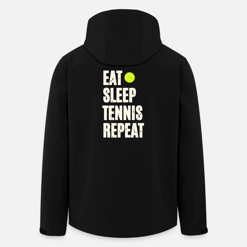 Eat Sleep Tennis Repeat - Recycelte Männer Softshell-Jacke von Stanley/Stella - Schwarz