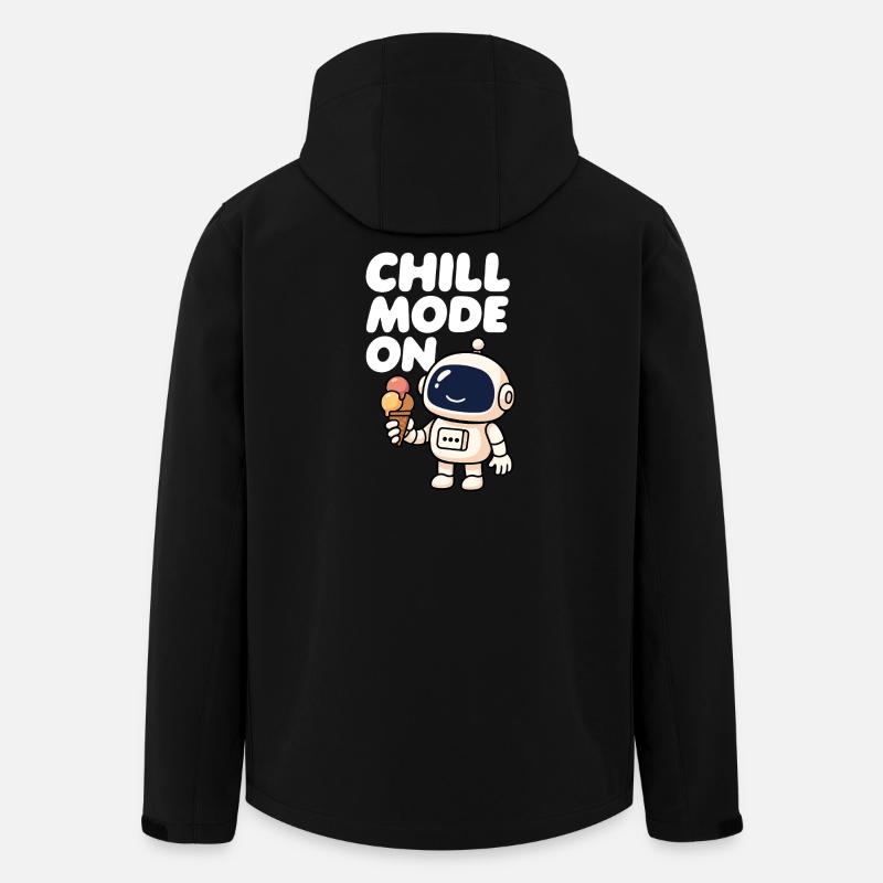 Weltraumroboter mit Eiscreme - Recycelte Männer Softshell-Jacke von Stanley/Stella - Schwarz