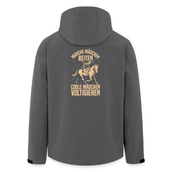 fille cool voltige équitation - Veste softshell homme en polyester recyclé Stanley/Stella - noir - Dos - AI Model Male 185 light (185cm)