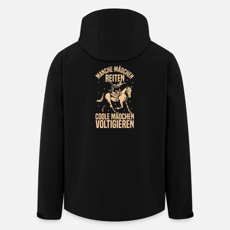 Coole Mädchen Voltigieren Pferd Reiten - Recycelte Männer Softshell-Jacke von Stanley/Stella - Schwarz