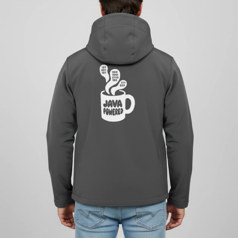 Java Powered Mug: Binary Steam Men’s Recycled Softshell Jacket Discoverer by Stanley/Stella