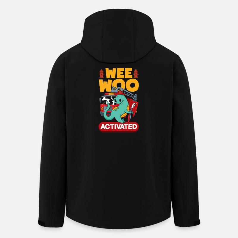 Wee Woo Squad Fire Tiny Firefighter - Men’s Recycled Softshell Jacket by Stanley/Stella - black