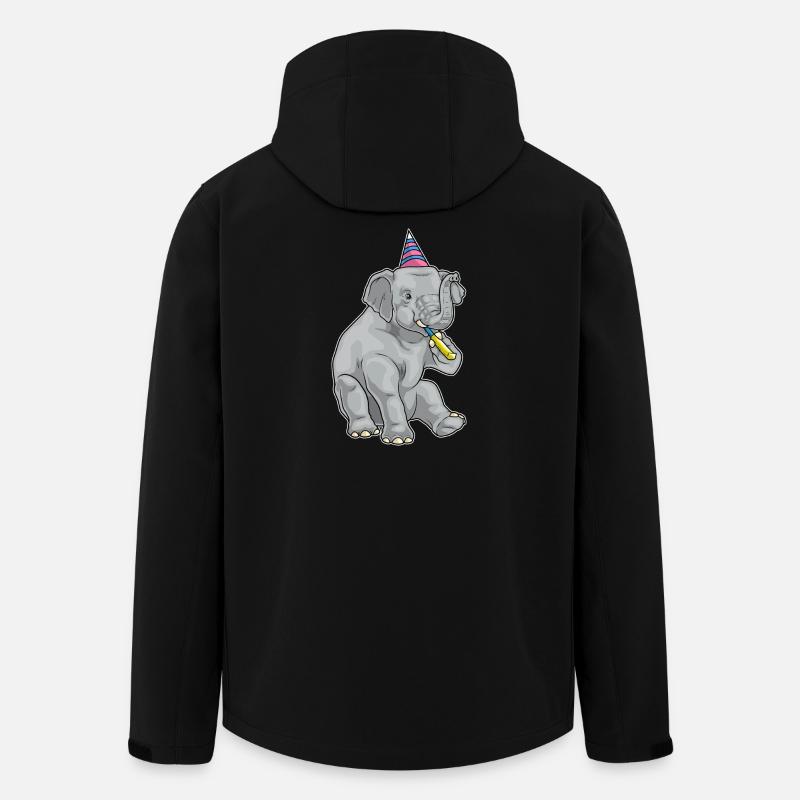 Elephant Birthday Toad - Men’s Recycled Softshell Jacket by Stanley/Stella - black