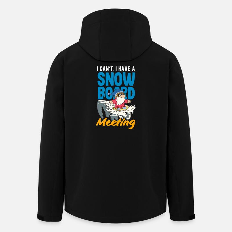 Télésiège de réunion de snowboard snowboard - Veste softshell homme en polyester recyclé Stanley/Stella - noir