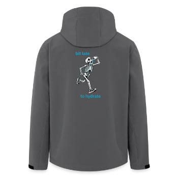 bit late to hydrate - Men’s Recycled Softshell Jacket by Stanley/Stella - black - Back - AI Model Male 185 light (185cm)