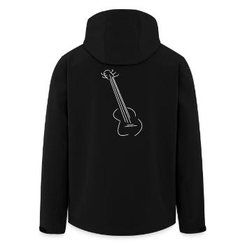 Gitarre Geschenk Rockmusik - Recycelte Männer Softshell-Jacke von Stanley/Stella - Schwarz - Hinten - AI Model Male 185 light (185cm)