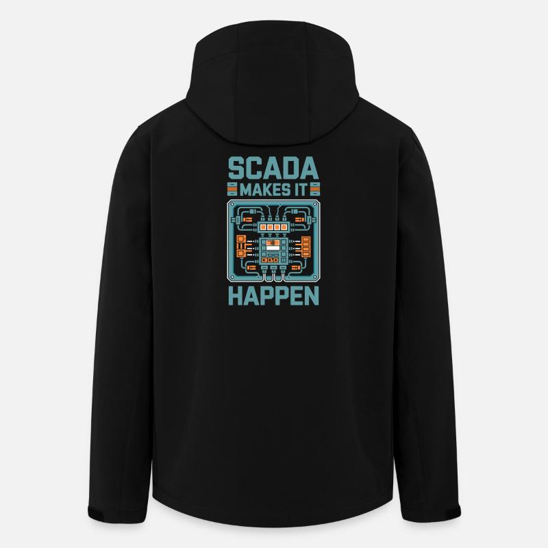 SCADA Makes It Happen Automation Technology - Men’s Recycled Softshell Jacket by Stanley/Stella - black