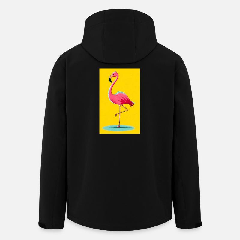 flamingo - Men’s Recycled Softshell Jacket by Stanley/Stella - black