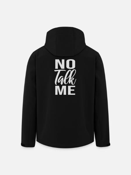 Pas de discours introverti antisocial drôle - Veste softshell homme en polyester recyclé Stanley/Stella - noir