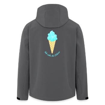 Reißleine ziehen Quote Eis Eiscreme Softeis Sommer - Recycelte Männer Softshell-Jacke von Stanley/Stella - Schwarz - Hinten - AI Model Male 185 light (185cm)