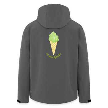 Eis Gemüse Veganer Eiscreme Sommer coole Sprüche - Recycelte Männer Softshell-Jacke von Stanley/Stella - Schwarz - Hinten - AI Model Male 185 light (185cm)