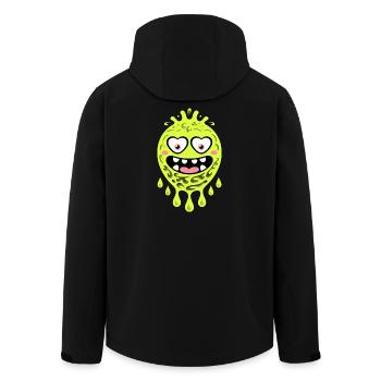 Monstre effrayant drôle avec des yeux en cœur - Veste softshell homme en polyester recyclé Stanley/Stella - noir - Dos - AI Model Male 185 light (185cm)