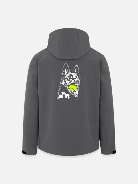 German Shepherd Balljunkie Dogs Wilsigns - Men’s Recycled Softshell Jacket by Stanley/Stella - black