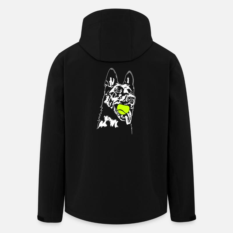 German Shepherd Balljunkie Dogs Wilsigns - Men’s Recycled Softshell Jacket by Stanley/Stella - black