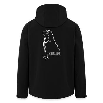 Neufundländer Silhouette Hunde Hund Wilsigns - Recycelte Männer Softshell-Jacke von Stanley/Stella - Schwarz - Hinten - AI Model Male 185 light (185cm)