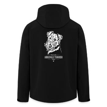 Airedale Terrier Dad Hunde Hund Wilsigns - Recycelte Männer Softshell-Jacke von Stanley/Stella - Schwarz - Hinten - AI Model Male 185 light (185cm)