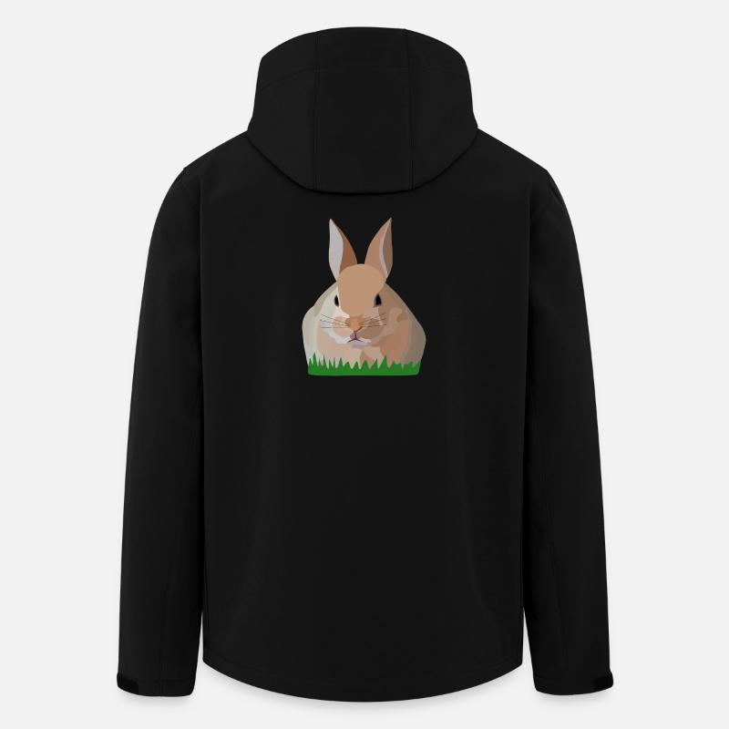 Holly Rabbit in the Grass - Men’s Recycled Softshell Jacket by Stanley/Stella - black