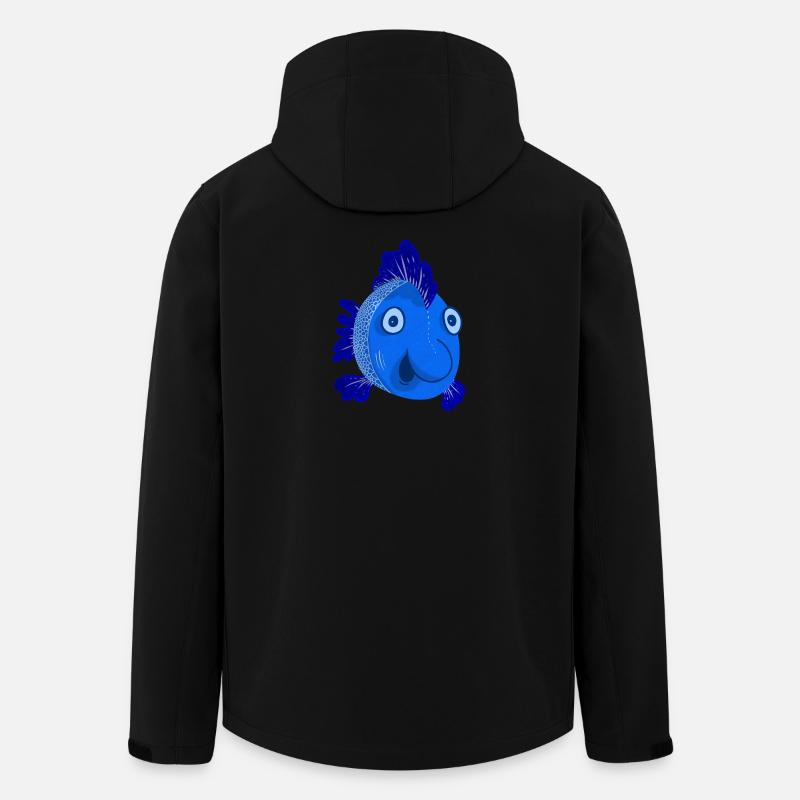 Blue Fish - Recycelte Männer Softshell-Jacke von Stanley/Stella - Schwarz