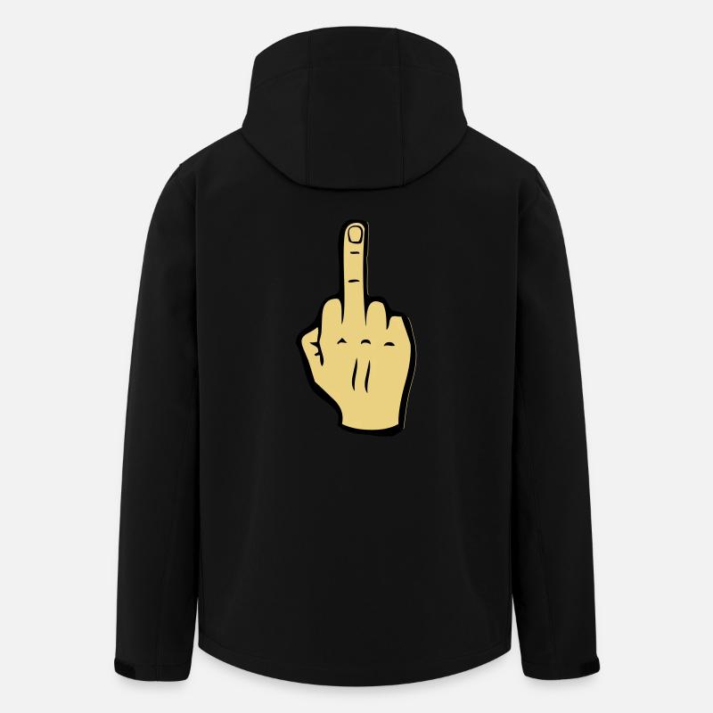 Mittelfinger - Recycelte Männer Softshell-Jacke von Stanley/Stella - Schwarz