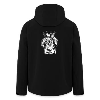 wire-haired dachshund Teckel Krone Dogs Dog Wilsigns - Men’s Recycled Softshell Jacket by Stanley/Stella - black - Back - AI Model Male 185 light (185cm)