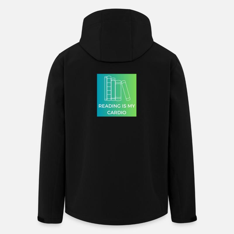 La lecture, c’est mon cardio - Veste softshell homme en polyester recyclé Stanley/Stella - noir