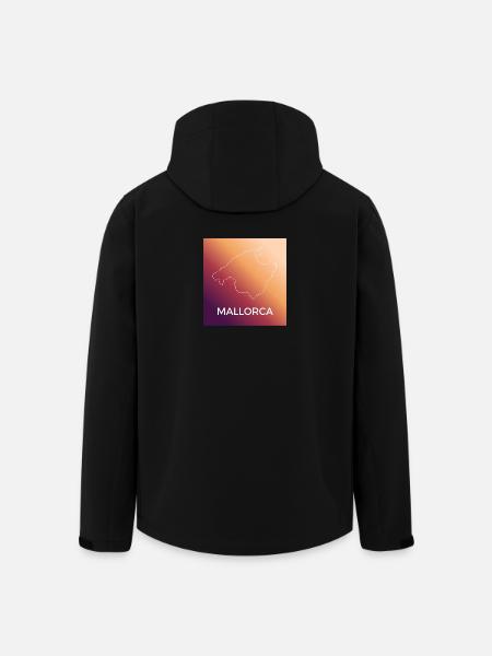 Mallorca outline at sunset - Men’s Recycled Softshell Jacket by Stanley/Stella - black