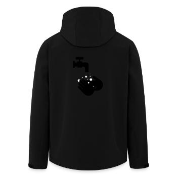 Lavez-vous les mains - Veste softshell homme en polyester recyclé Stanley/Stella - noir - Dos - AI Model Male 185 light (185cm)