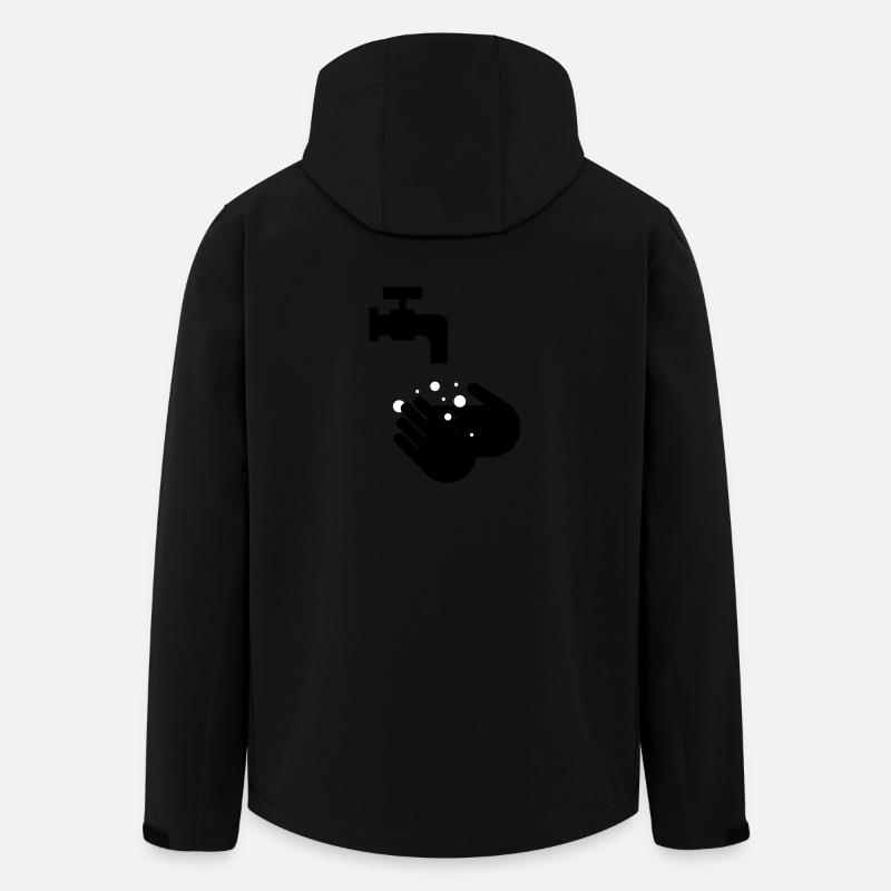 wash your hands - Men’s Recycled Softshell Jacket by Stanley/Stella - black