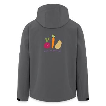Back to the roots - Men’s Recycled Softshell Jacket by Stanley/Stella - black - Back - AI Model Male 185 light (185cm)
