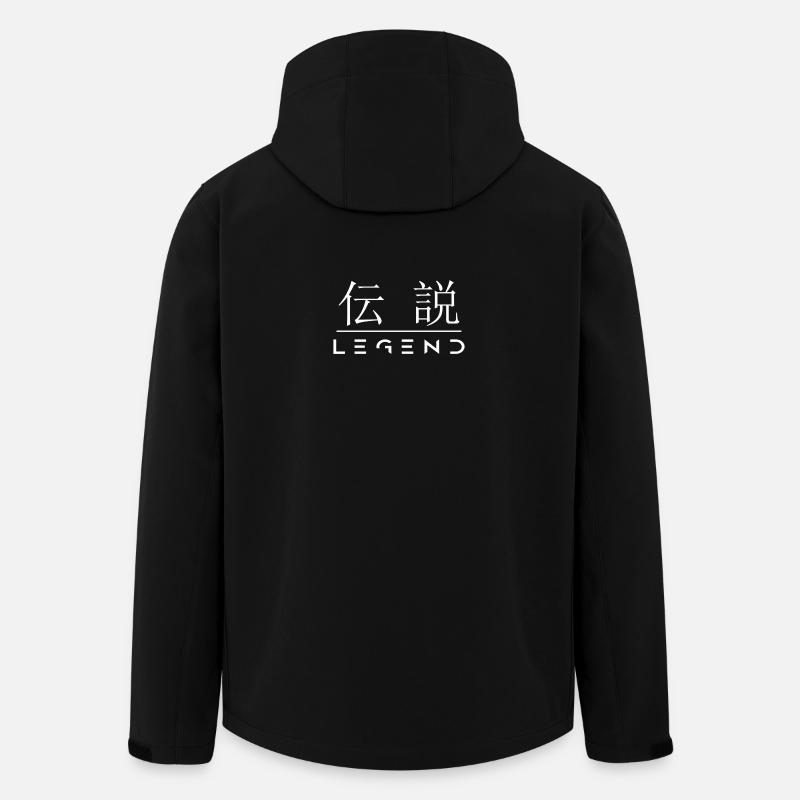 Legend ' Japanese characters - Men’s Recycled Softshell Jacket by Stanley/Stella - black