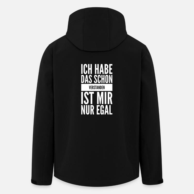 Ist mir nur egal, Lustiger Spruch, Spaß, Fun,Humor - Recycelte Männer Softshell-Jacke von Stanley/Stella - Schwarz