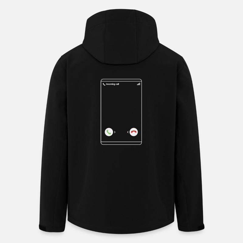 Eingehender Anruf - Incoming Call - Recycelte Männer Softshell-Jacke von Stanley/Stella - Schwarz