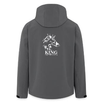 BARSOI King of everything Saying Dogs Wilsigns - Men’s Recycled Softshell Jacket by Stanley/Stella - black - Back - AI Model Male 185 light (185cm)