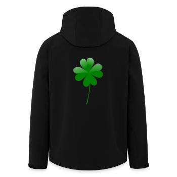 kleeblatt glueck shamrock luck four leaf clover43 - Recycelte Männer Softshell-Jacke von Stanley/Stella - Schwarz - Hinten - AI Model Male 185 light (185cm)