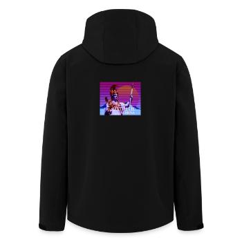 Abstract stylized goddess Athena - Men’s Recycled Softshell Jacket by Stanley/Stella - black - Back - AI Model Male 185 light (185cm)