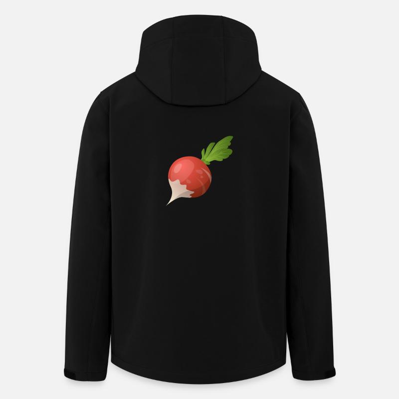 Des radis. Idée de cadeau - Veste softshell homme en polyester recyclé Stanley/Stella - noir