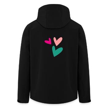 SAINT VALENTINE. bachelorette party. I LOVE YOU. I LOVE YOU. LOVE - Men’s Recycled Softshell Jacket by Stanley/Stella - black - Back - AI Model Male 185 light (185cm)