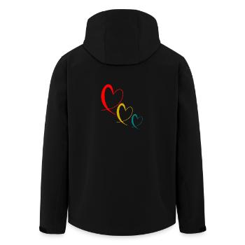 ALLES GUTE ZUM GEBURTSTAG. ALLES GUTE ZUM GEBURTSTAG. JAHRESTAG. - Recycelte Männer Softshell-Jacke von Stanley/Stella - Schwarz - Hinten - AI Model Male 185 light (185cm)