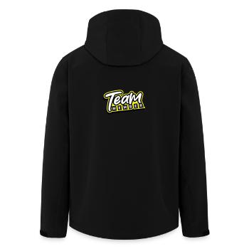 Team Member - Men’s Recycled Softshell Jacket by Stanley/Stella - black - Back - AI Model Male 185 light (185cm)