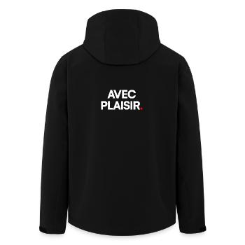 Avec plaisir - Veste softshell homme en polyester recyclé Stanley/Stella - noir - Dos - AI Model Male 185 light (185cm)