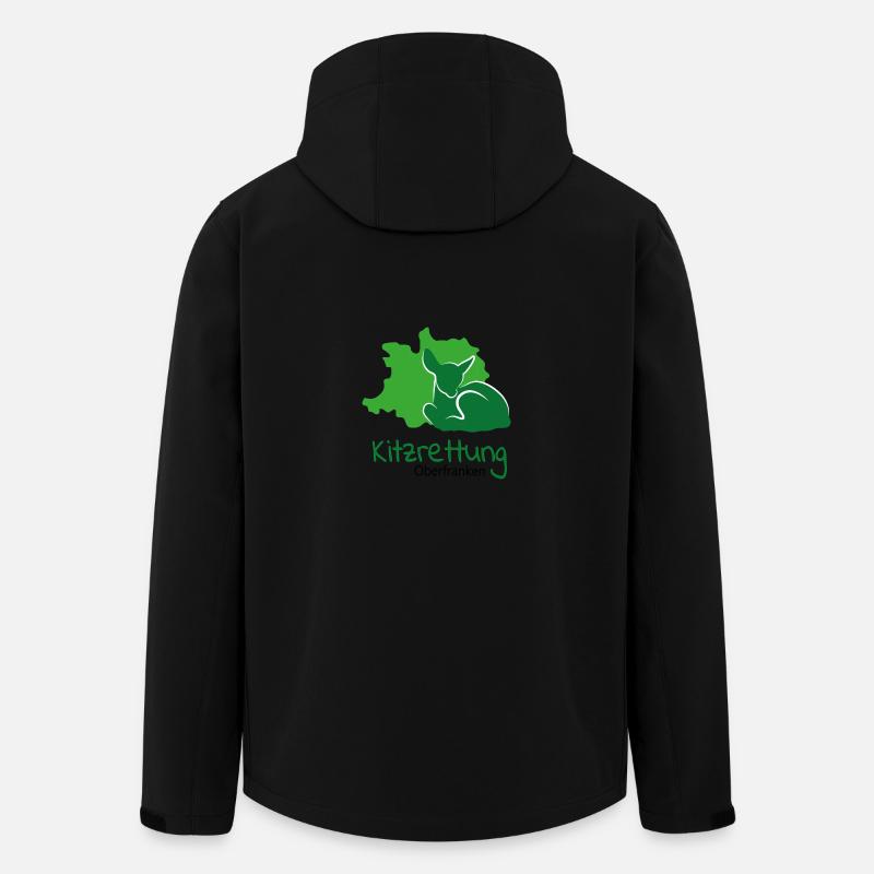 Kitzrettung Oberfranken - Recycelte Männer Softshell-Jacke von Stanley/Stella - Schwarz