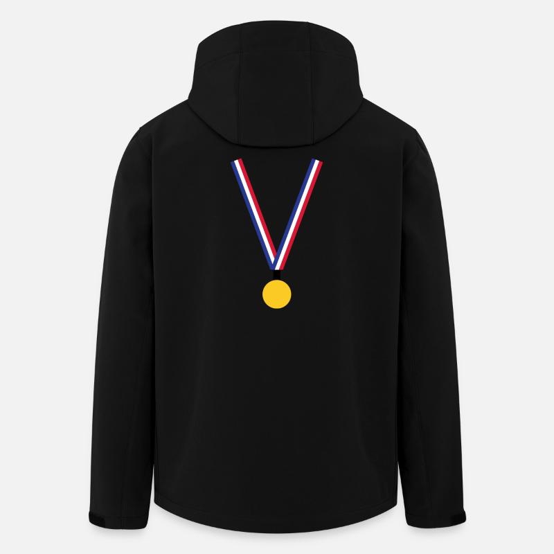 Goldmedaille - Frankreich - Recycelte Männer Softshell-Jacke von Stanley/Stella - Schwarz