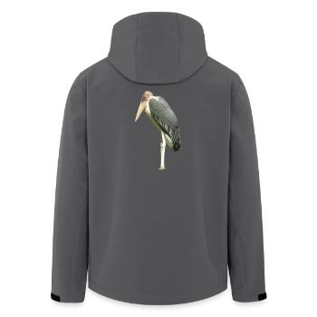 stork - Men’s Recycled Softshell Jacket by Stanley/Stella - black - Back - AI Model Male 185 light (185cm)